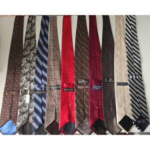 Cremieux, Bugatti, Siena, Zylos, Valerio Garati, Fasson, 10 Silk Designer Ties